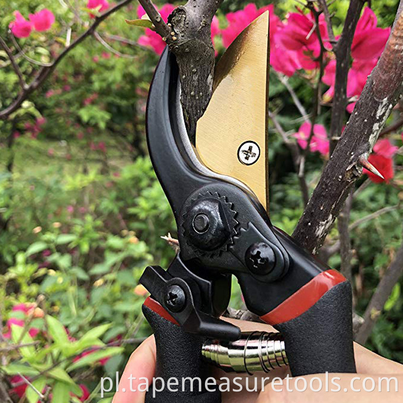 Nożyczki ogrodnicze z zakrzywionym ostrzem nożyce do przycinania ogrodu antypoślizgowe, oszczędzające pracę nożyce do gałęzi dobrej jakości nożyczki